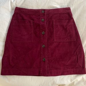 Vintage Style GAP Burgundy Corduroy Mini Skirt